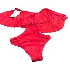 Sauipe Red Fringe One Piece